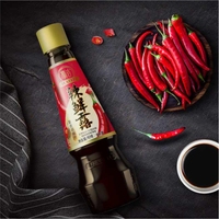 Haoji Chili Liquid Seasoning Soy Sauce with Spicy & Fresh Taste Sichuan Cuisine 448g Bottle No Chemical Additives for Cooking