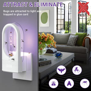 X-Pest Smart Electric House Mouches Gnat Killer Trappeur Mites Piège à mouches des fruits Tueur de mites Plug-In Pièges collants à mouches électriques - Product Image 4