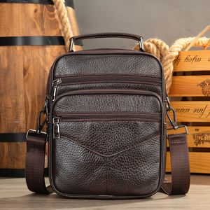 MAIMA Bolso Cruzado de Cuero Genuino para Hombre con Asa Superior, Bolso de Hombro Lateral de Cuero para Hombre, Bolso Mensajero de Cuero para Hombre - Product Image 2