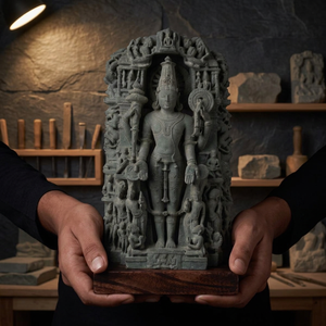 Monolithe souverain en grès du Seigneur Chaturbhuj Vishnu |   Programme de Sauvegarde du Patrimoine pour Centre de Spa de Luxe, Sanctuaire et Centre de Méditation Focal - Product Image 1
