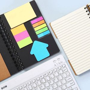 Wholesale Kraft Cover Logo <b>Mini</b> <b>Notebook</b> Memo Die Cut Sticky Notes With Pen Custom Promotional Gifts - Product Image 5