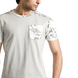 Camiseta de Manga Corta con Estampado de Camuflaje para Hombre, Cuello Redondo, Corte Regular, Estilo Informal, Algodón Transpirable - Product Image 2
