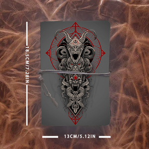 A6 Journal Thanksgiving cadeau pour dans les lois de documenter les traditions familiales avec des têtes démoniaques serpents et symboles imprimés sur le - Product Image 4