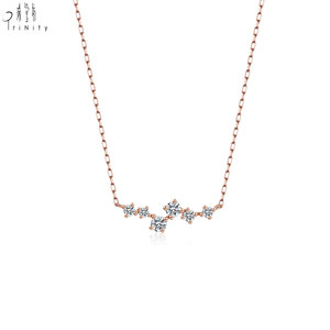 Collier pendentif en or massif 18 carats avec diamant naturel véritable, design incurvé spécial, style tendance populaire de haute qualité, cadeau pour femme - Product Image 3