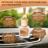 Désodorisant de voiture en verre de luxe personnalisé avec logo, design suspendu, parfum longue durée, aromathérapie, vente en gros OEM pour rétroviseur