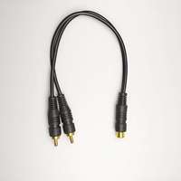 Câble audio RCA Y Splitter 1 femelle vers 2 mâles pour autoradio, câble d'interconnexion stéréo en PVC