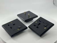 Nuevo Interruptor de Pared y Enchufe de Madera con Estándar Eléctrico del Reino Unido, 15A, para Uso en el Hogar y Hoteles