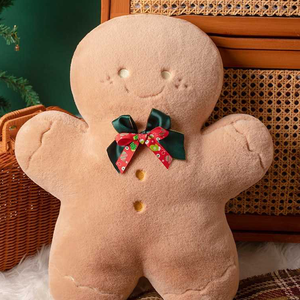 Meilleures ventes : Porte-clés en peluche Bonhomme de pain d'épices de Noël, jouets en peluche de 4 pouces, animaux en peluche pour machine à grue d'arcade et présentation en magasin - Product Image 1