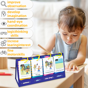 Kindergarten Classroom 80 Palabras Frases Tarjetas Venta CALIENTE Niños Iluminación Juguete Sentencia Construcción Flip <span class=keywords><strong>Chart</strong></span> - Product Image 4