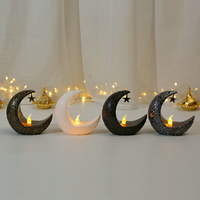 Nicro fait à la main lune étoile vent lampe petit Ramadan pendentif islamique musulman éclairage décoration Eid électrique LED chandelier