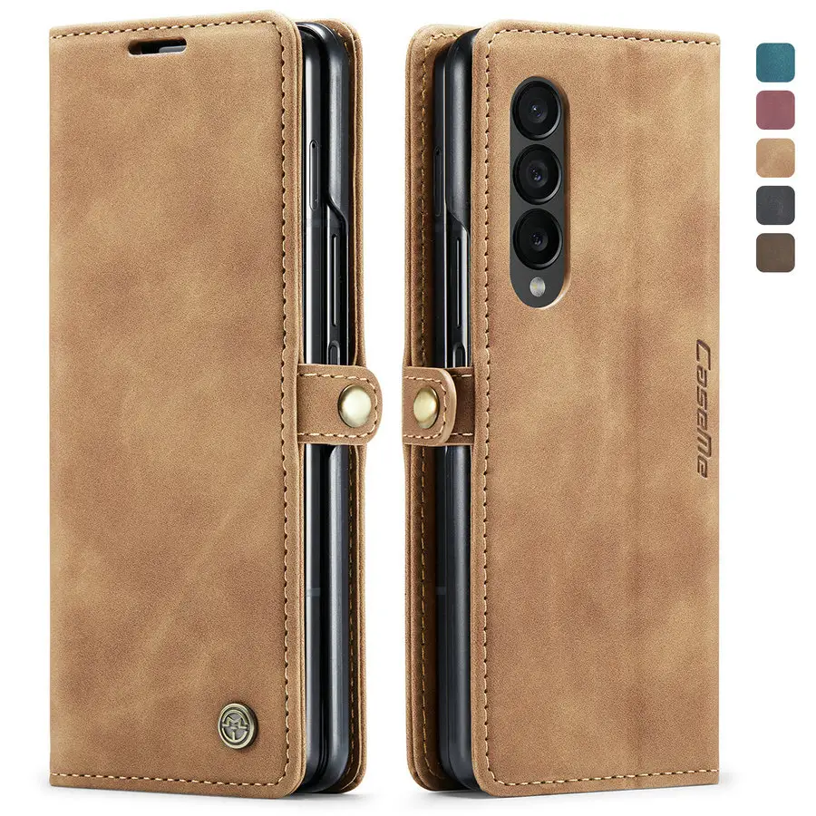 CaseMe OEM Newest Product for Samsung Z FOLD 5 Phone Case Smart Control View Leather Case for Samsung Galaxy Z Fold 5 4 3 2 Case