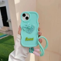 Dessin animé mignon 3D bracelet en Silicone coque de téléphone pour One Plus Nord CE 4 Wave antichoc souple TPU couvre pour 1 + Nord CE3 CE2 LITE