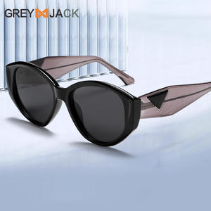 Lunettes de soleil Grey Jack, monture noire en métal TR, verres TAC, protection UV400, style unisexe KG2517 - Product Image 5