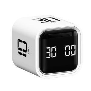 Temporizador Pomodoro con Sensor de Gravedad Blanco, Cubo con Pantalla Digital, Temporizador Visual para Niños con Vibración, Colores y Logotipos Personalizables - Product Image 1
