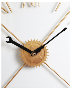 Orologio da Parete Decorativo con Ingranaggi e Numeri Romani, Design Semplice e Creativo, Alta Qualità in Metallo, per Soggiorno - Product Image 4