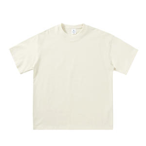 Camiseta de Cuello Redondo para Hombre, 100% Algodón, Color Sólido, Diseño Oversize - Product Image 3