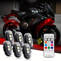 Lumières stroboscopiques étanches à 8 couleurs LED télécommande sans fil lampe d'avertissement d'urgence lumière Anti-Collision accessoires d'éclairage de voiture