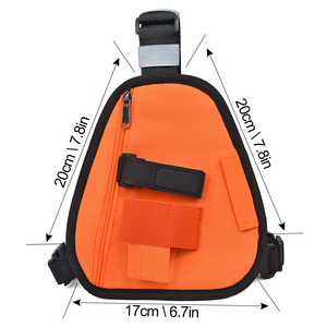 Pack de poitrine <span class=keywords><strong>radio</strong></span> universel, support en nylon pour talkie-walkie, pochette étui avant pour <span class=keywords><strong>radio</strong></span> bidirectionnelle <span class=keywords><strong>Kenwood</strong></span> Midland (orange) - Product Image 3