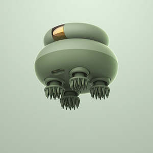 Venta directa de fábrica 3D Mini masajeador de mano vibrador de silicona productos para masaje del cuero cabelludo - Product Image 2