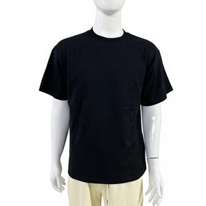 เสื้อยืดคอกลมแขนสั้นสีดำสำหรับผู้ชาย ทรงปกติ เหมาะสำหรับการสกรีนโลโก้ - Product Image 4