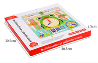 Jouet éducatif précoce en bois, horloge d'apprentissage du temps en forme de grenouille de dessin animé, calendrier pour enfants, jouets d'apprentissage de l'heure, horloges cognitives pour enfants