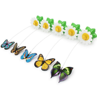 Jouet pour chat papillon volant électrique rotatif à 360 degrés, écologique, pour chatons, jeu de poursuite interactif, jouets pour animaux de compagnie avec mouvements d'oiseaux