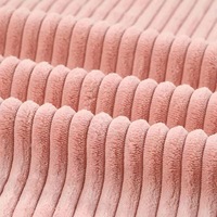 Tissu en velours côtelé 100 % polyester, prix usine, anti-boulochage, absorbant l'humidité, poids moyen, tissé pour vêtements, canapés et textiles de maison