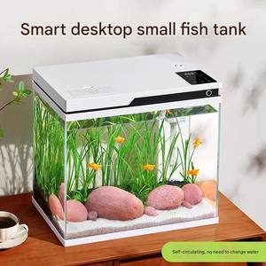 Pompe silencieuse en <span class=keywords><strong>verre</strong></span> 7 couleurs éclairage surveillance de la température diffuseur d'arôme humidificateur système de Filtration multicouche aquarium - Product Image 2