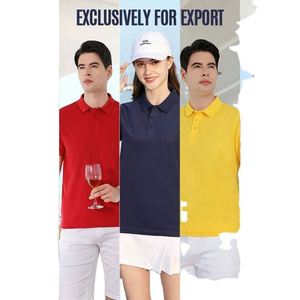 Factory Customized Woven 100% Cotton Eco-Friendly Anti-Wrinkle for <b>T</b>-Shirt Short Sleeve Blank Men's Golf Unisex - Product Image 3