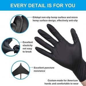 Gants en nitrile bleus jetables imperméables Micro-Touch sans poudre, épais, pour usage alimentaire, médical et en laboratoire, toutes saisons - Product Image 3