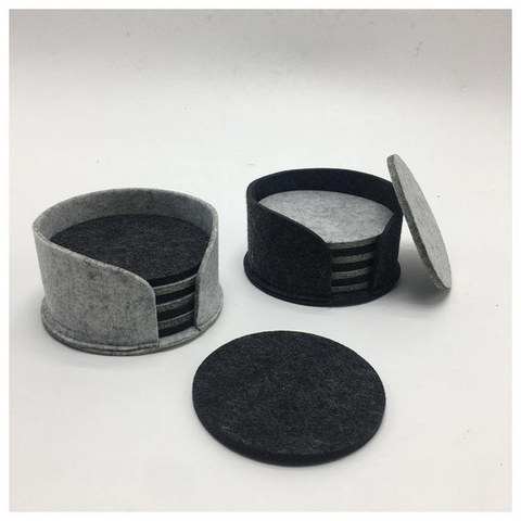 High Quality Modern Fashion Design Round Coasters Blank Waterproof Felt Coasters Low Price