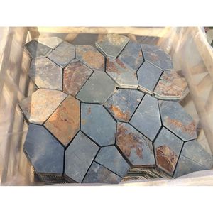 Piastrelle in Ardesia Naturale per Esterni, Lastre di <span class=keywords><strong>Pietra</strong></span> Irregolare, Piastrelle in <span class=keywords><strong>Pietra</strong></span> Naturale per Pavimentazione Esterna - Product Image 2