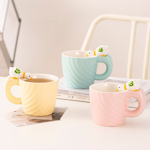 Beber <span class=keywords><strong>patito</strong></span> creativo y lindo Taza de cerámica de gran capacidad para el hogar desayuno taza de leche - Product Image 1
