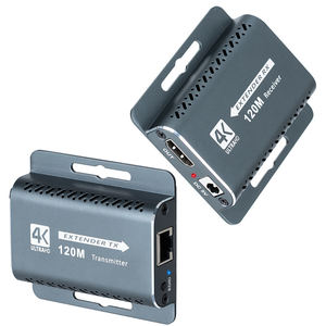 Haute qualité <span class=keywords><strong>4K</strong></span> HD Extender <span class=keywords><strong>4K</strong></span> 60Hz 120m boîtier en alliage d'aluminium RJ45 Ethernet LAN récepteur 120M Cat6/6A HDTV Extender - Product Image 3