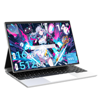 Nuovo Laptop con Schermo Touch IPS da 14 Pollici, Intel N95 Quad-Core 1.7GHz, SSD da 512GB, DDR4, Windows 11, Ventola di Raffreddamento ad Alte Prestazioni, US/EU/UK/AU