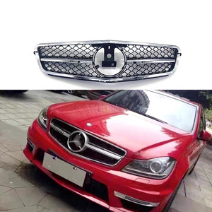 Mercedes-Benz C-Class W204 Grille Mesh GT Style Single Bar Front Bumper ABS Plastic Retrofit Upgrade Part - Product Image 1
