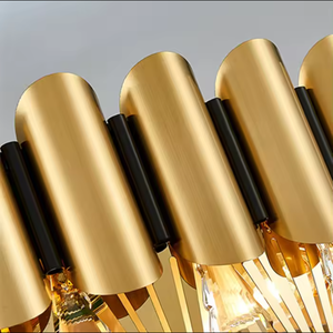 Lustres de salle à manger de lampe suspendue de haute qualité lustre en couches de cristal rond mcm d'or moderne k9 - Product Image 6