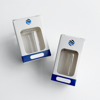 Boîte à fenêtre pour flacon cosmétique en papier recyclé holographique personnalisé |   Logo imprimé, découpe, revêtement UV, lamination mate, compatible avec 3 ml/10 ml