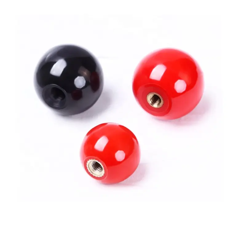 25mm 30mm 35mm diameter head factory cheap price plastic red and black machinery bakelite ball knob