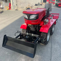 Mini-tracteur 25 CV à succès pour l'agriculture domestique, tracteurs compacts multifonctionnels à pneus en caoutchouc pour rizières, tracteur hydraulique agricole