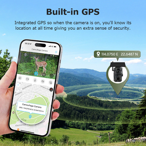 5MP Hunting Trail 4G Cámara solar GPS Seguimiento GSM Exterior IP66 Detección de movimiento AI Cámara IR Visión nocturna Cámaras de camuflaje - Product Image 2