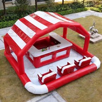 Bar de piscine gonflable extérieur pour jardin, pub gonflable personnalisé, grande tente de fête avec bar et sièges pour événements