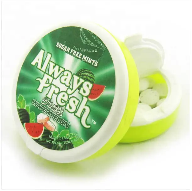 Always Fresh PP Round Box Packed Super Cool Mints xylitol mints candy sugar free mints candies sweets