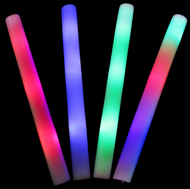 Wholesale Concert Party Favor Custom logo Baton RGB Multi Color Led Foam Stick