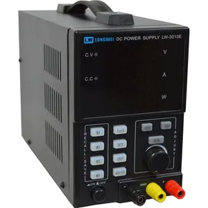 Fuente de alimentación de CC programable de 30V 10A, fuente de alimentación de CC regulada ajustable de laboratorio negro de 300W con USB