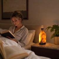 Lampe d'ambiance en onyx en forme de bouteille avec contrôle tactile, alimentée par batterie, lampe décorative translucide pour la maison, les restaurants et les bars