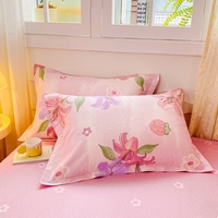 Offre Spéciale belle flore imprimé pas cher microfibre 4 pièces drap plat ensemble de lit