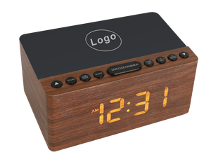 Đồng hồ thông minh bằng gỗ hiện đại đa chức năng sạc không dây với màn hình hiển thị nhiệt độ báo lại tính năng Loại chuyển động vô tuyến - Product Image 3