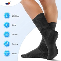 Chaussettes de sport de basketball personnalisées par le fabricant, logo de designer, anti-odeur, hommes, noir, sport, Coolmax Elite, compression, chaussettes de course