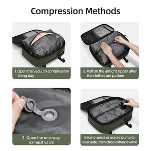 Zaino da Viaggio Espandibile Salvaspazio con Lucchetto TSA, Zaino Antifurto per Viaggi d'Affari, Borsa Ermetica con Compressione Sottovuoto - Product Image 4